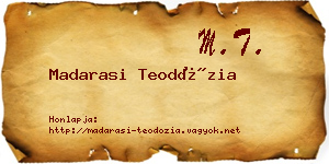Madarasi Teodózia névjegykártya